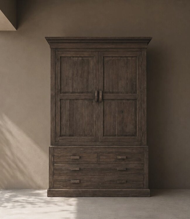 Luksa Home Collection Opbergkast High Canterbury 2-deurs 4-lades H230 x B145 x D55 Cm