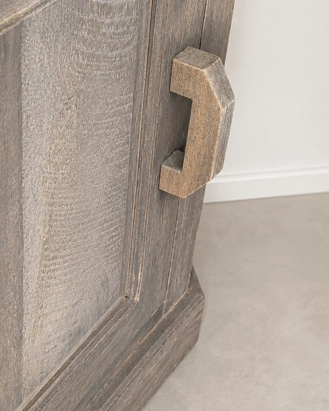 Luksa Home Collection Hoekkast Pip Hout Antique Grey H220 x B100 x D50 Cm