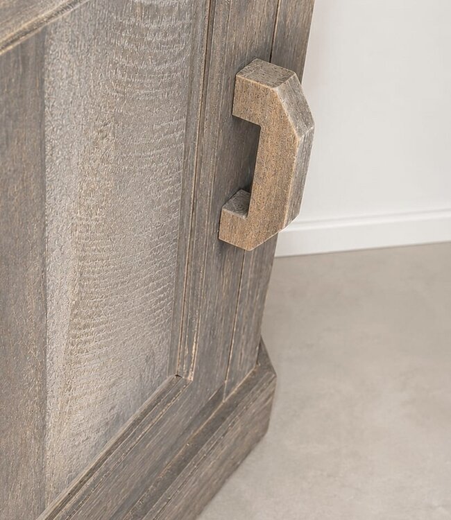 Luksa Home Collection Hoekkast Pip Hout Antique Grey H220 x B100 x D50 Cm