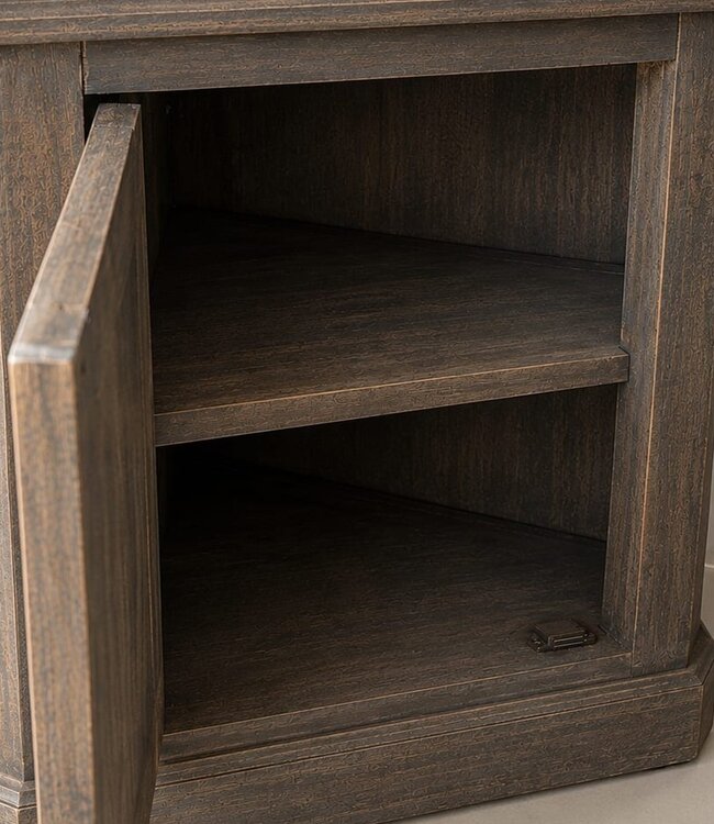 Luksa Home Collection Hoekkast Pip Hout Antique Grey H220 x B100 x D50 Cm