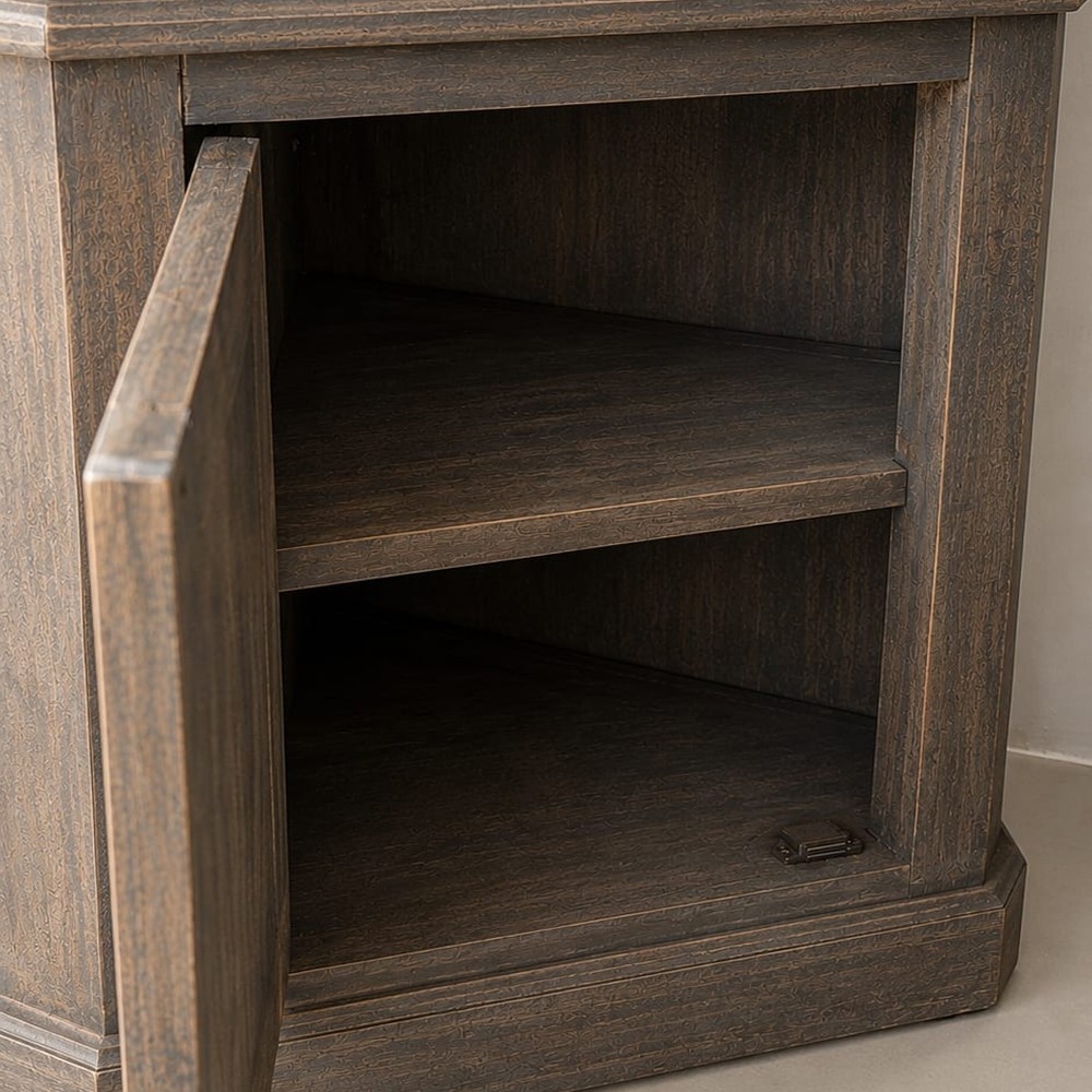 Luksa Home Collection Hoekkast Pip Hout Antique Grey H220 x B100 x D50 Cm