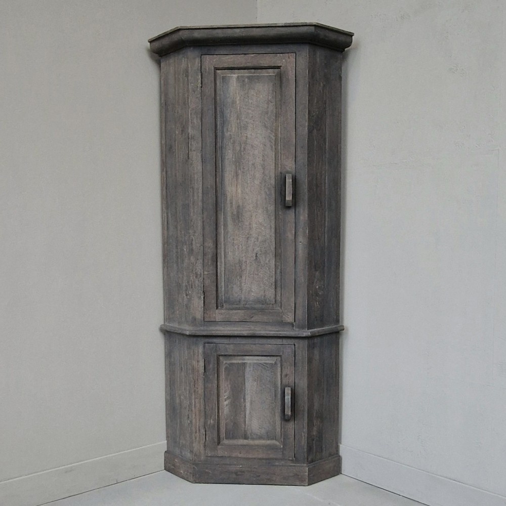Luksa Home Collection Hoekkast Pip Hout Antique Grey H220 x B100 x D50 Cm