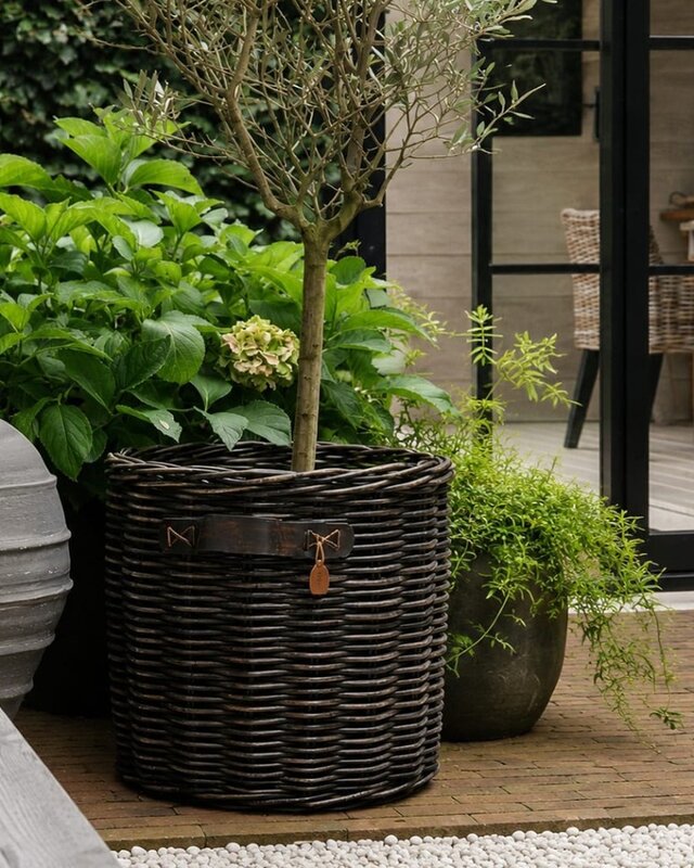 Luksa Home Collection Mand Rattan Yuliana Bloembak/Bloempot - 3 Maten