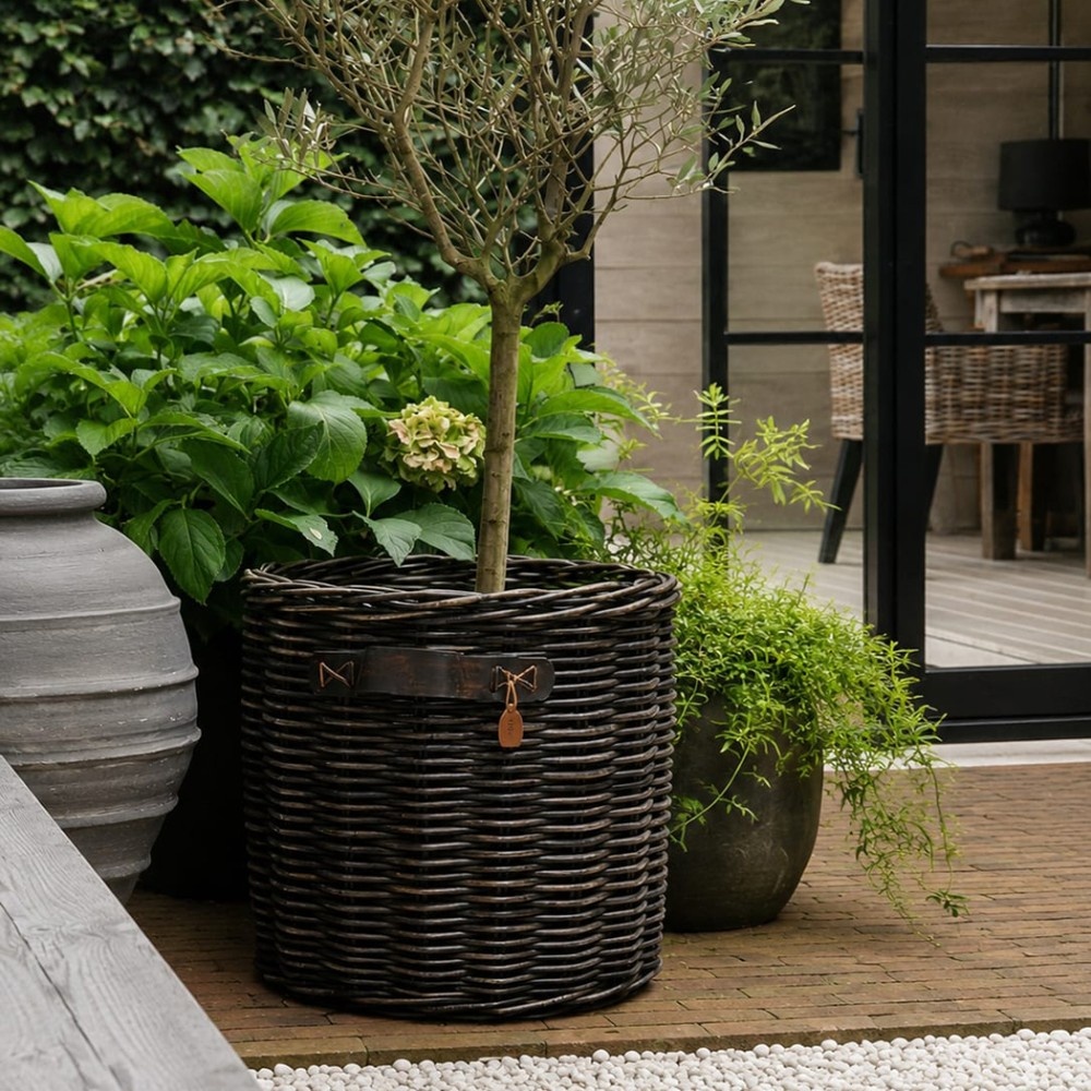 Luksa Home Collection Mand Rattan Yuliana Bloembak/Bloempot - 3 Maten