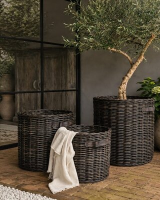 Luksa Home Collection Mand Rattan Yuliana Bloembak/Bloempot - 3 Maten