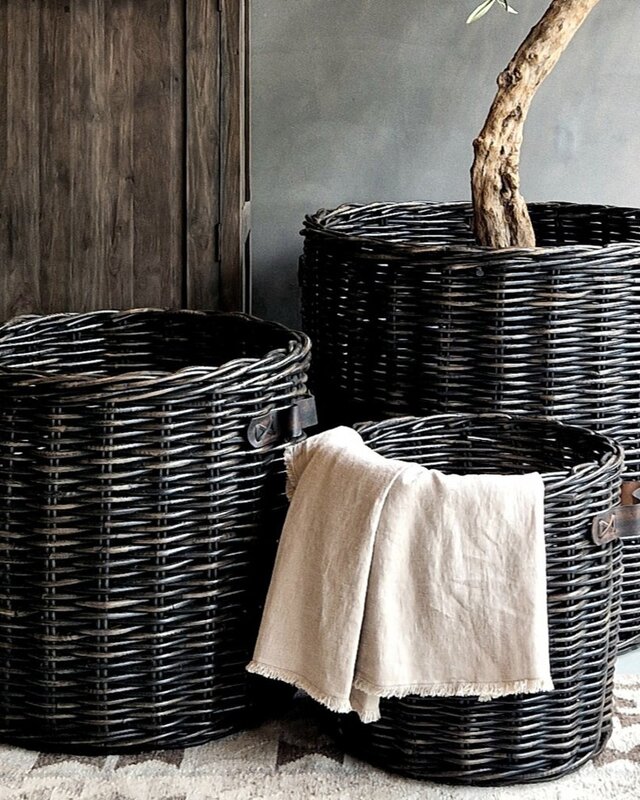 Luksa Home Collection Mand Rattan Yuliana Bloembak/Bloempot - 3 Maten