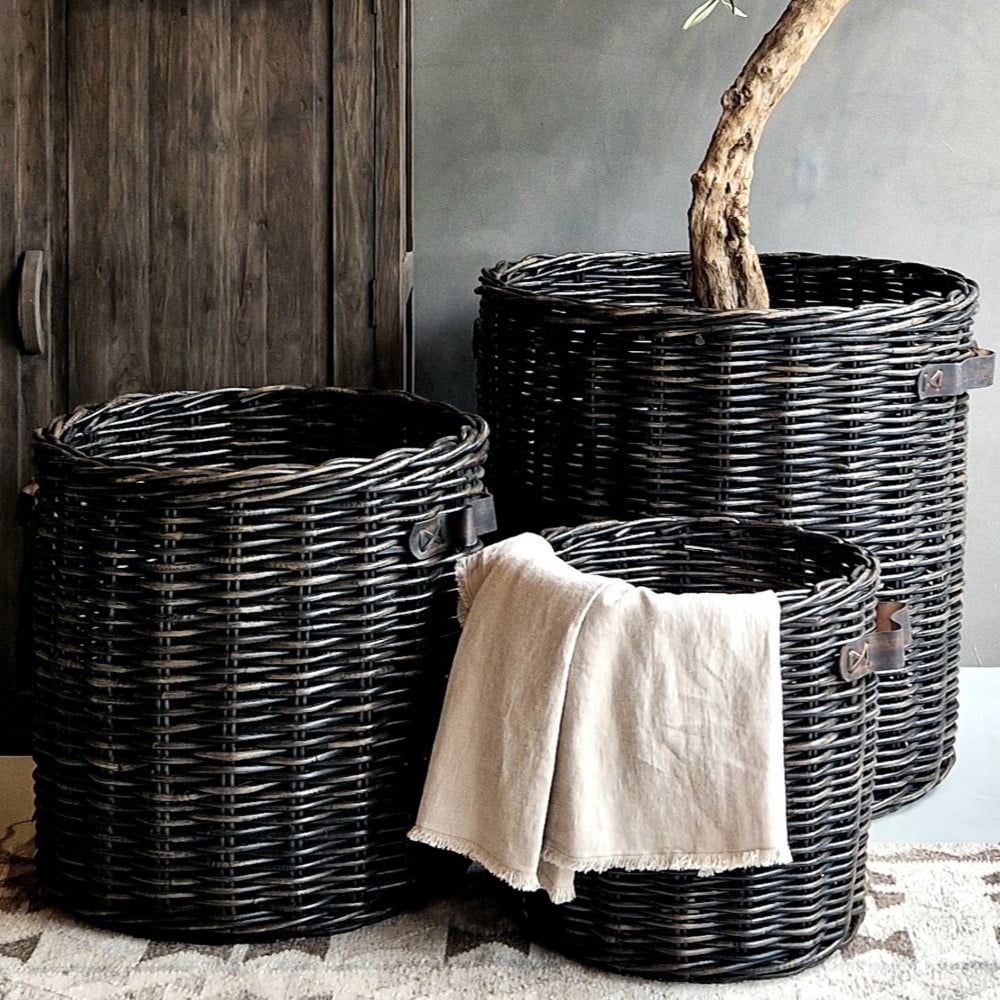 Luksa Home Collection Mand Rattan Yuliana Bloembak/Bloempot - 3 Maten