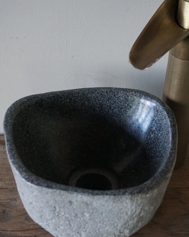 Rene Houtman Kleine Stenen Waskom + Spoelgat | H12xB21xD19 cm