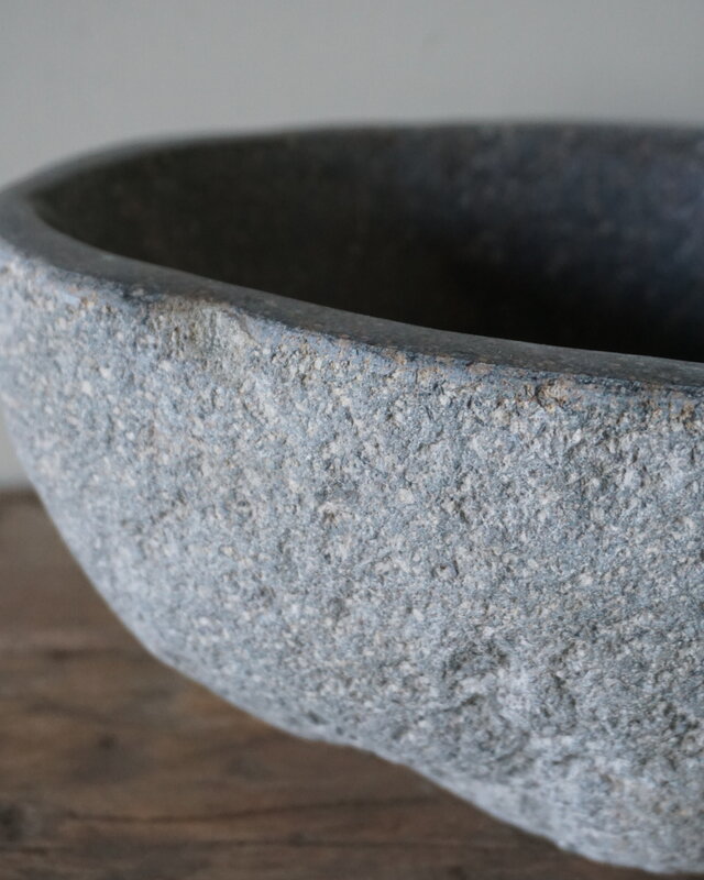 Rene Houtman Kleine Stenen Waskom + Spoelgat | H13 x B26 x D20 cm