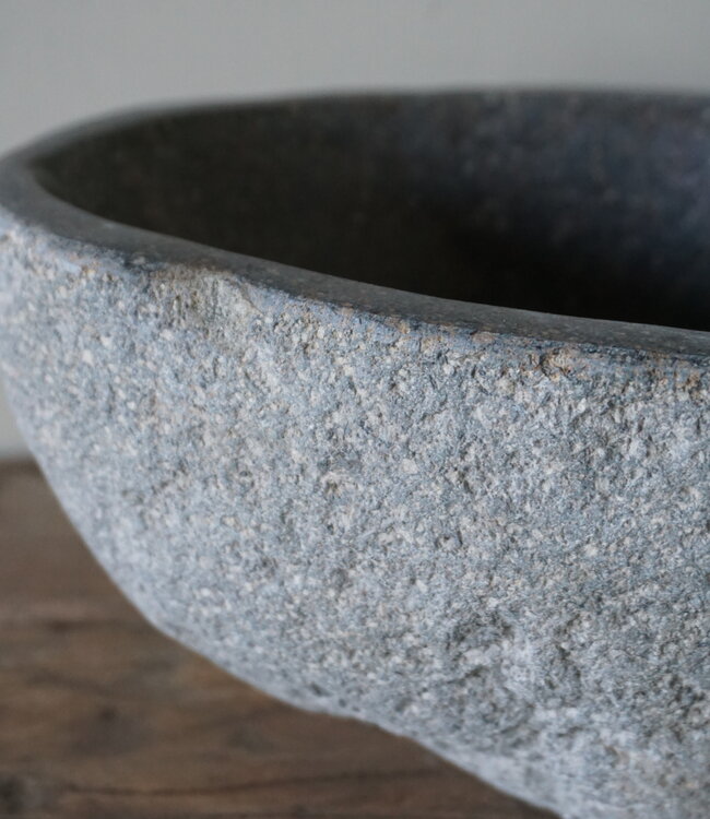 Rene Houtman Kleine Stenen Waskom + Spoelgat | H13 x B26 x D20 cm