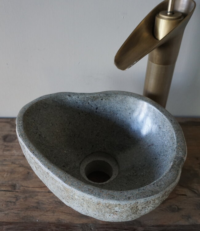 Rene Houtman Kleine Stenen Waskom + Spoelgat | H13,5xB23xD21 cm
