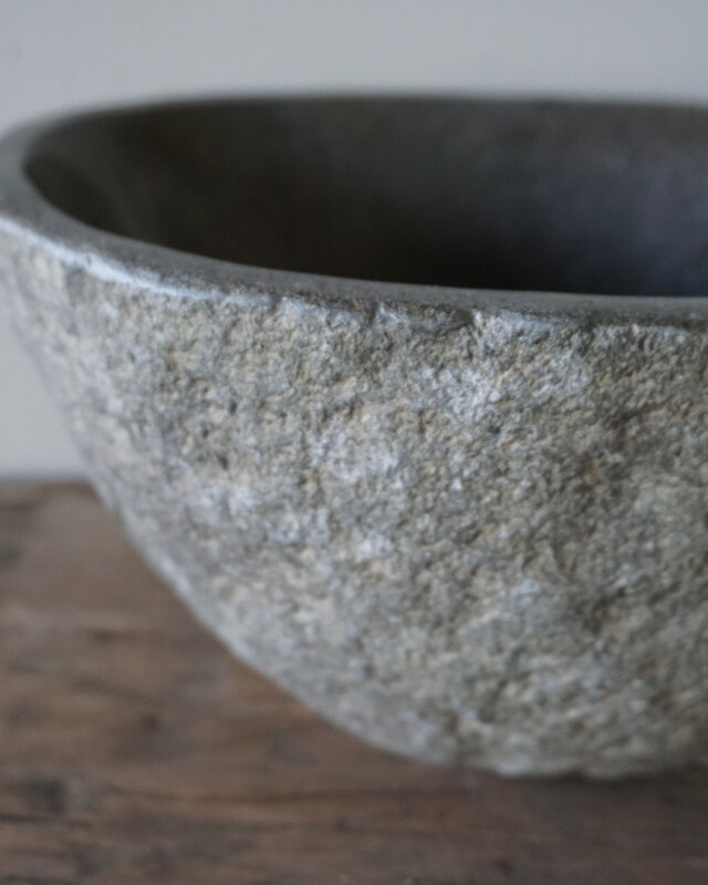 Rene Houtman Kleine Stenen Waskom + Spoelgat | H13 x B25 x D20 cm