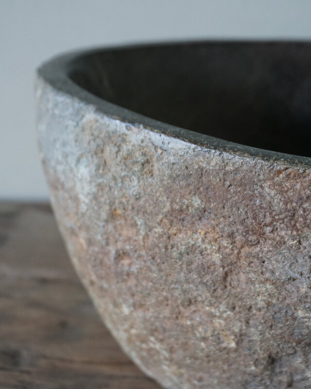 Rene Houtman Kleine Stenen Waskom + Spoelgat | Nr 2 | H13xB25xD20 cm