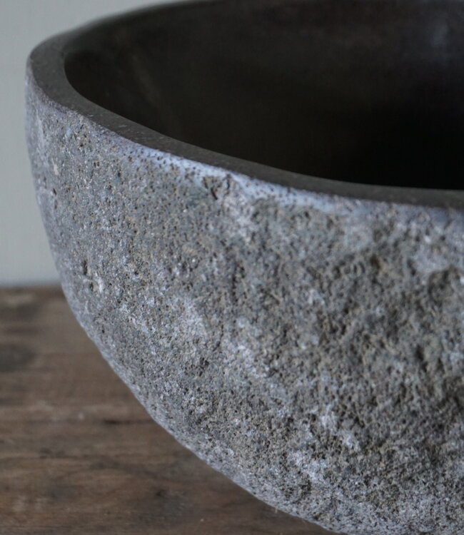 Rene Houtman Kleine Stenen Waskom + Spoelgat | H13 x B24,5 x D20 cm
