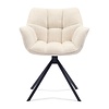 Carnaby Eetkamerstoel | Draaibaar | Antiek Wit | 82x67x60 cm