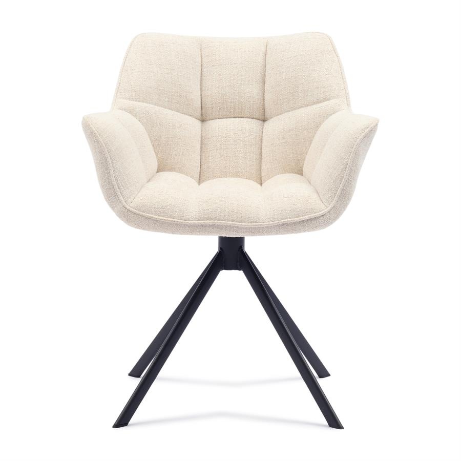 Rivièra Maison Carnaby Eetkamerstoel | Draaibaar | Antiek Wit | 82x67x60 cm