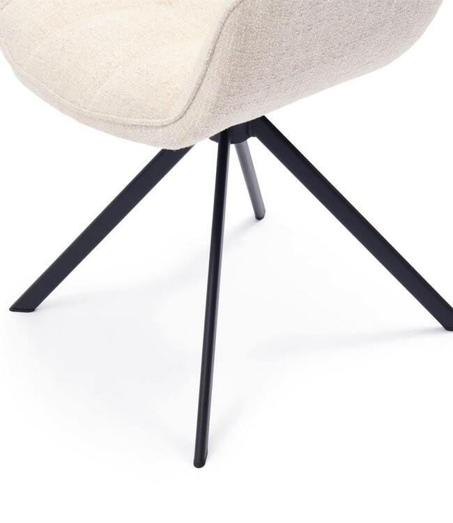 Rivièra Maison Carnaby Eetkamerstoel | Draaibaar | Antiek Wit | 82x67x60 cm