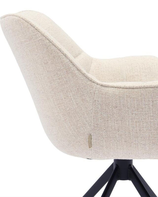 Rivièra Maison Carnaby Eetkamerstoel | Draaibaar | Antiek Wit | 82x67x60 cm