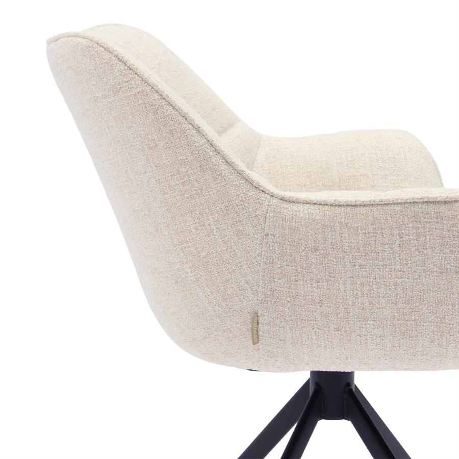 Rivièra Maison Carnaby Eetkamerstoel | Draaibaar | Antiek Wit | 82x67x60 cm
