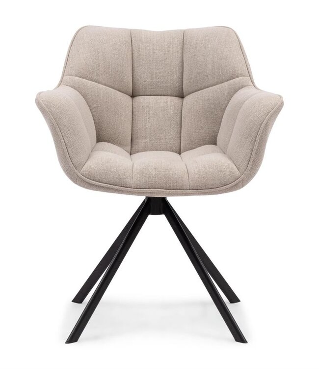 Rivièra Maison Carnaby Eetkamerstoel | Draaibaar | Fabulous Flax | 82x67x60 cm