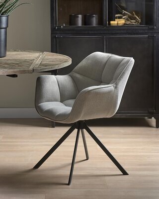 Rivièra Maison Carnaby Eetkamerstoel | Draaibaar | Fabulous Flax | 82x67x60 cm