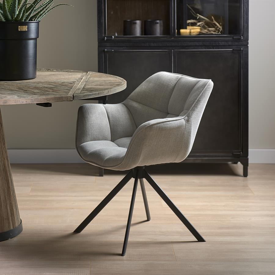 Rivièra Maison Carnaby Eetkamerstoel | Draaibaar | Fabulous Flax | 82x67x60 cm
