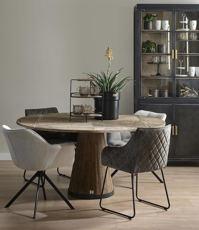 Rivièra Maison Carnaby Eetkamerstoel | Draaibaar | Fabulous Flax | 82x67x60 cm