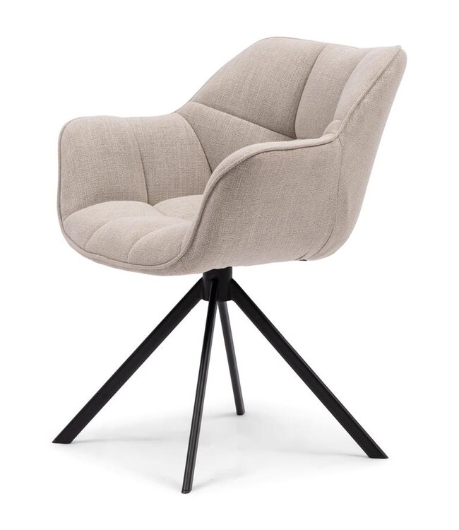 Rivièra Maison Carnaby Eetkamerstoel | Draaibaar | Fabulous Flax | 82x67x60 cm