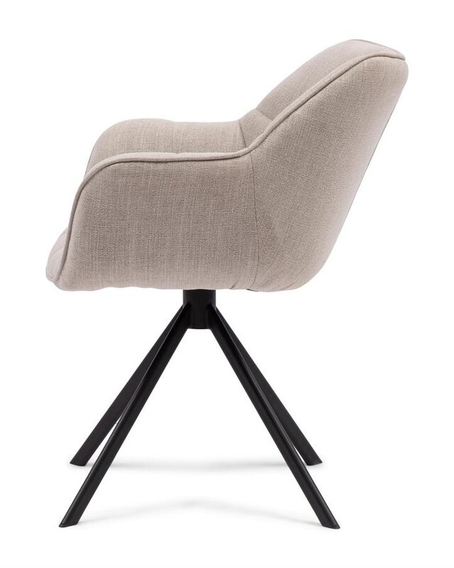 Rivièra Maison Carnaby Eetkamerstoel | Draaibaar | Fabulous Flax | 82x67x60 cm