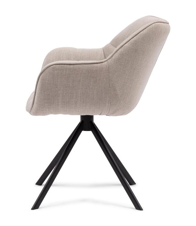 Rivièra Maison Carnaby Eetkamerstoel | Draaibaar | Fabulous Flax | 82x67x60 cm