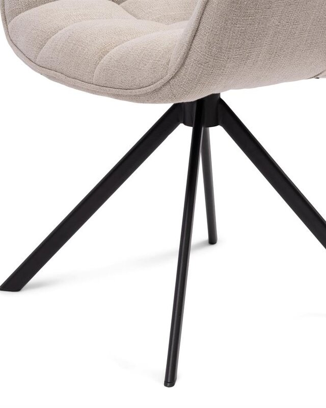 Rivièra Maison Carnaby Eetkamerstoel | Draaibaar | Fabulous Flax | 82x67x60 cm