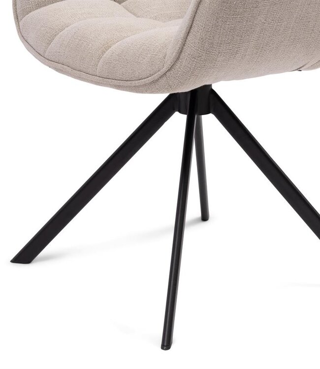 Rivièra Maison Carnaby Eetkamerstoel | Draaibaar | Fabulous Flax | 82x67x60 cm