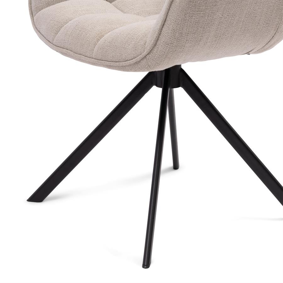 Rivièra Maison Carnaby Eetkamerstoel | Draaibaar | Fabulous Flax | 82x67x60 cm