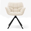 Carnaby Eetkamerstoel | Draaibaar | Ivoorwit | 82x67x60 cm