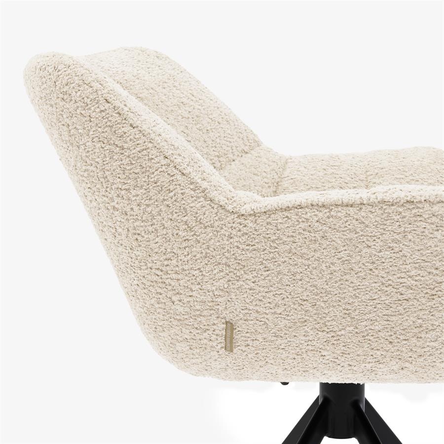 Rivièra Maison Carnaby Eetkamerstoel | Draaibaar | Ivoorwit | 82x67x60 cm