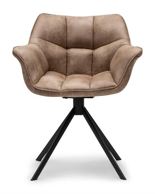 Rivièra Maison Carnaby Eetkamerstoel | Draaibaar | Camel | 82x67x60 cm