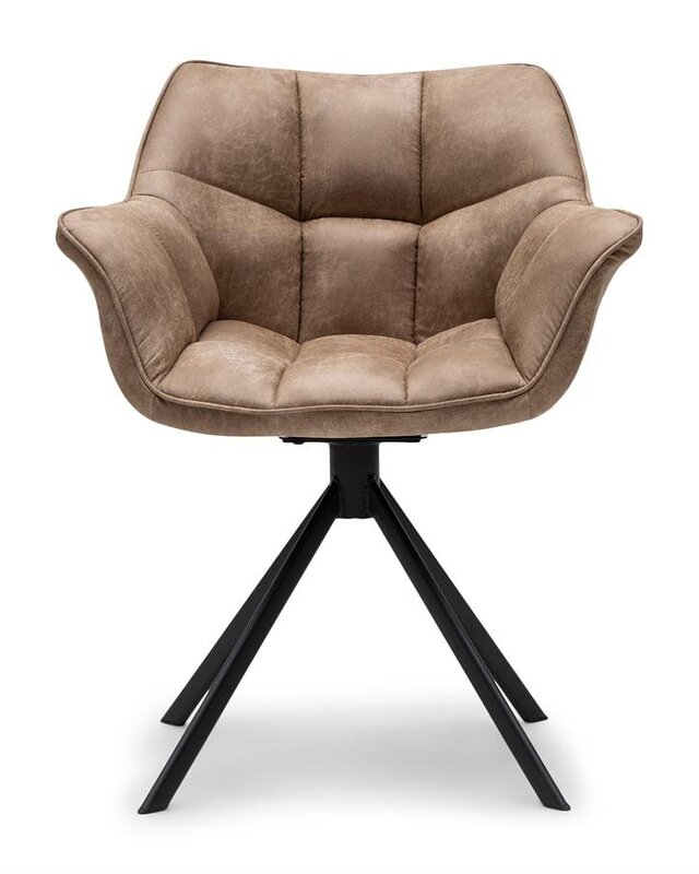Rivièra Maison Carnaby Eetkamerstoel | Draaibaar | Camel | 82x67x60 cm