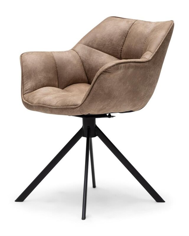 Rivièra Maison Carnaby Eetkamerstoel | Draaibaar | Camel | 82x67x60 cm