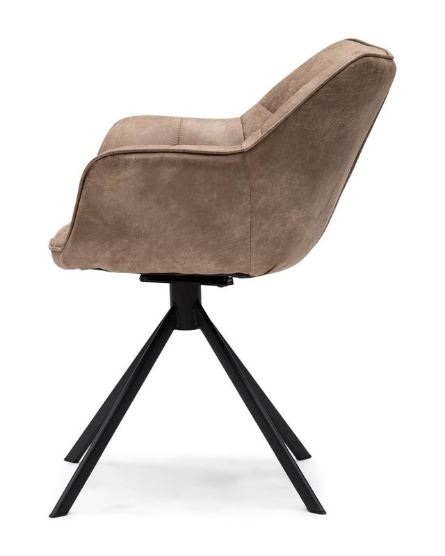 Rivièra Maison Carnaby Eetkamerstoel | Draaibaar | Camel | 82x67x60 cm