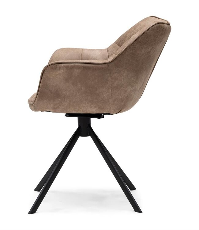 Rivièra Maison Carnaby Eetkamerstoel | Draaibaar | Camel | 82x67x60 cm