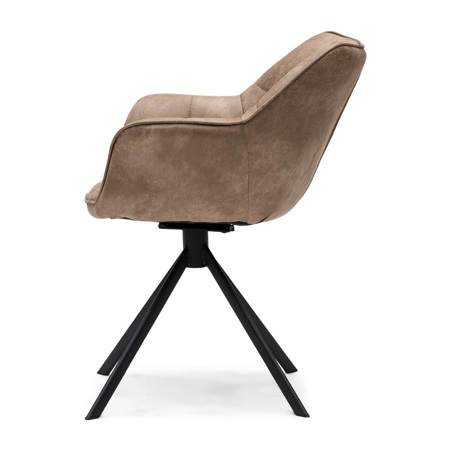Rivièra Maison Carnaby Eetkamerstoel | Draaibaar | Camel | 82x67x60 cm