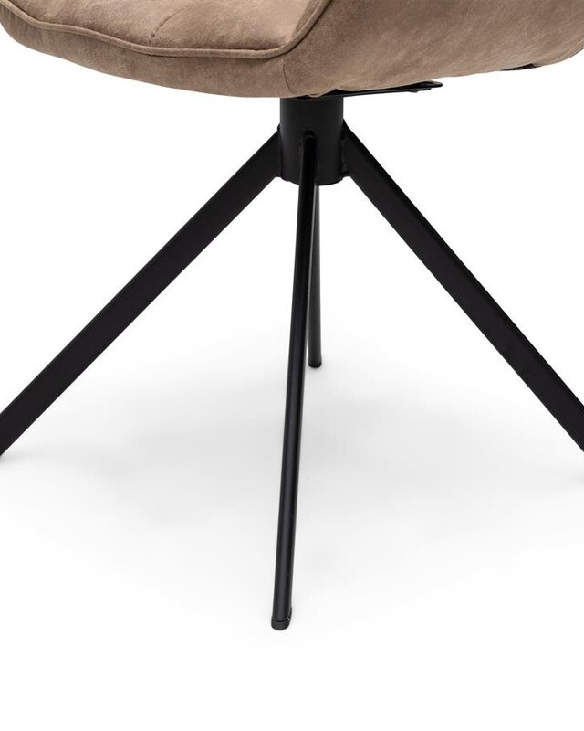 Rivièra Maison Carnaby Eetkamerstoel | Draaibaar | Camel | 82x67x60 cm