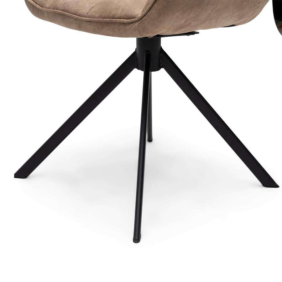Rivièra Maison Carnaby Eetkamerstoel | Draaibaar | Camel | 82x67x60 cm