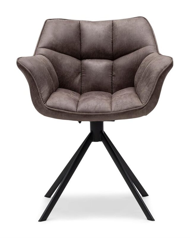 Rivièra Maison Carnaby Eetkamerstoel | Draaibaar | Coffee | 82x67x60 cm