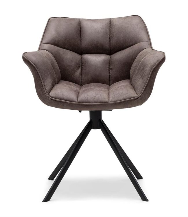Rivièra Maison Carnaby Eetkamerstoel | Draaibaar | Coffee | 82x67x60 cm