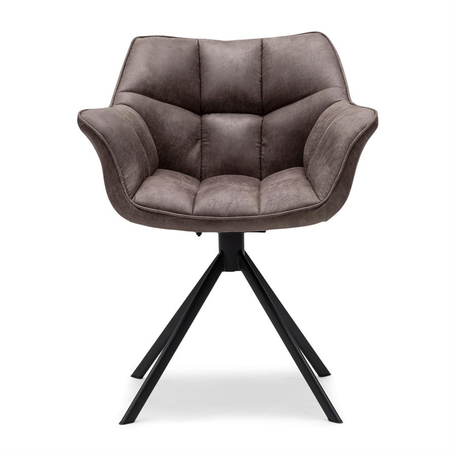 Rivièra Maison Carnaby Eetkamerstoel | Draaibaar | Coffee | 82x67x60 cm