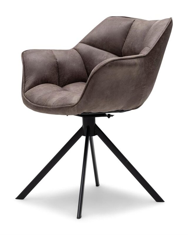 Rivièra Maison Carnaby Eetkamerstoel | Draaibaar | Coffee | 82x67x60 cm