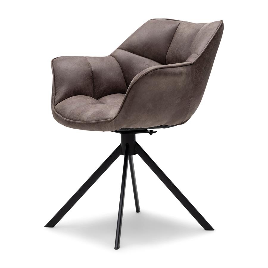 Rivièra Maison Carnaby Eetkamerstoel | Draaibaar | Coffee | 82x67x60 cm