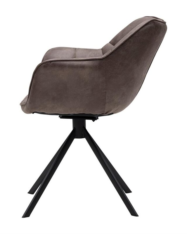 Rivièra Maison Carnaby Eetkamerstoel | Draaibaar | Coffee | 82x67x60 cm
