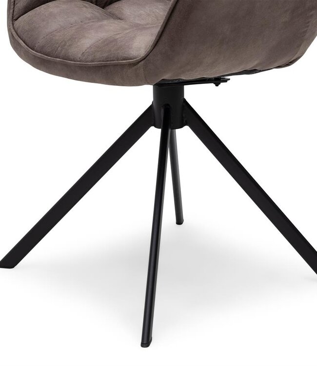 Rivièra Maison Carnaby Eetkamerstoel | Draaibaar | Coffee | 82x67x60 cm